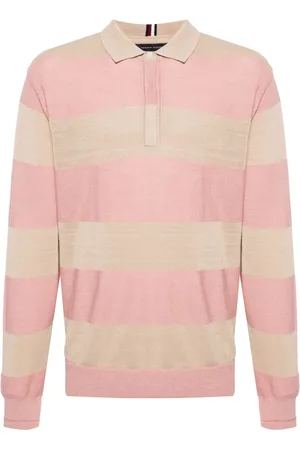 Tommy Hilfiger Striped ribbed-knit polo shirt