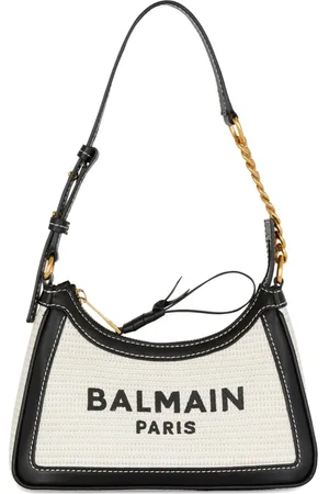 Balmain Raffia B-Army shoulder bag