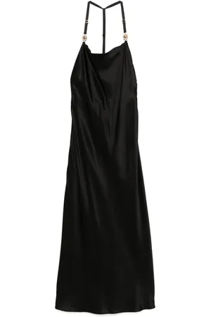 Marine Serre Satin maxi slip dress