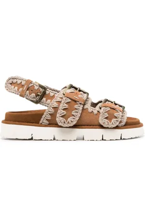 Mou Bio crochet-stitch sandals