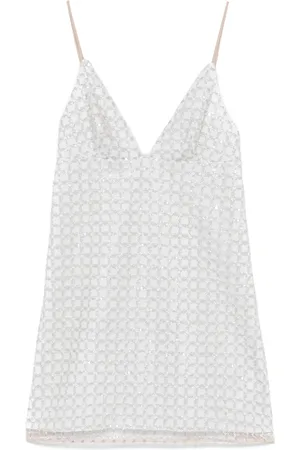 ROTATE Beaded A-line mini dress