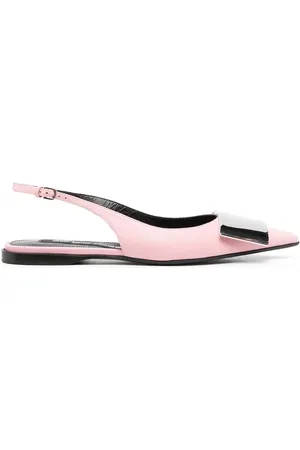 Sergio Rossi Miroir leather slingback pumps