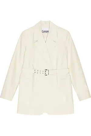 Ganni Belted Melange blazer