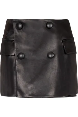 Balmain Faux-leather skort