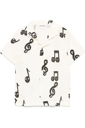 Mini Rodini Note-print shirt