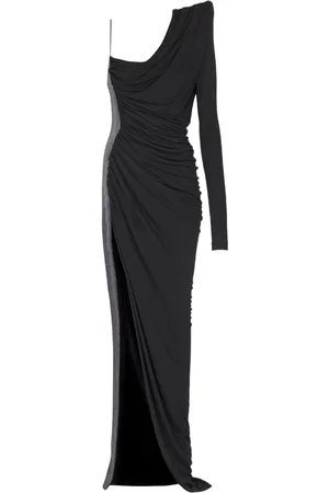Balmain Pagoda one-shoulder dress