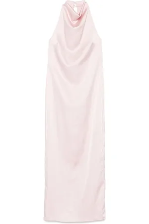 ROTATE Satin halterneck dress
