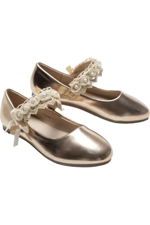 Tulleen Rose-appliqué ballerina shoes