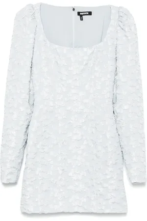 ROTATE Jacquard long-sleeve mini dress