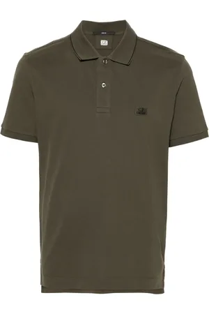 C.P. Company Logo-patch piqué polo shirt