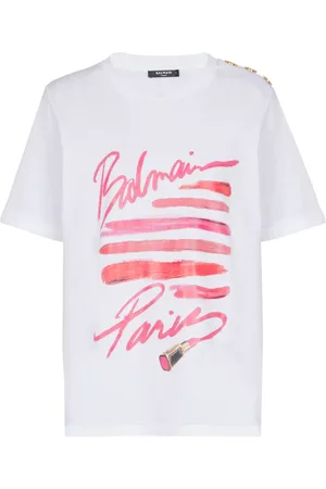 Balmain Lipstick-print T-shirt