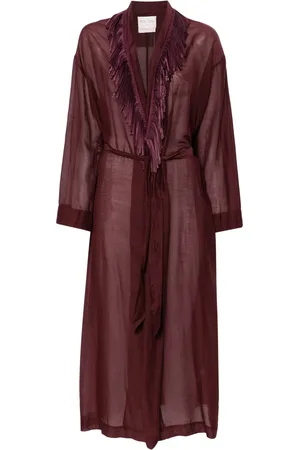 FORTE FORTE Fringed-detailing coat