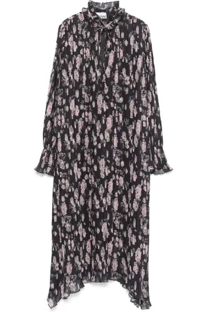 Ganni Flora-printed georgette dress