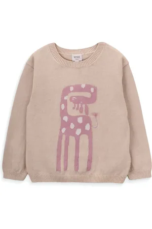 KNOT Giraffe-intarsia jumper