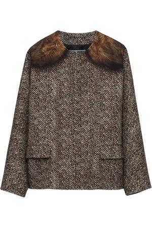 Prada Single-breasted printed jacket