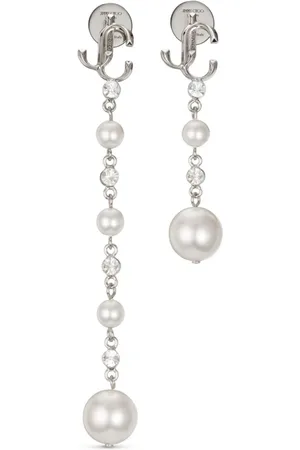 Jimmy Choo Pearl-detail drop earrings