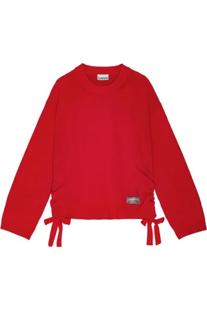 Ganni Drawstring-hem sweater