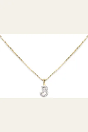 Monica Vinader 14kt yellow B diamond necklace