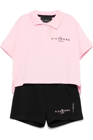 John Richmond Logo-print shorts and polo set