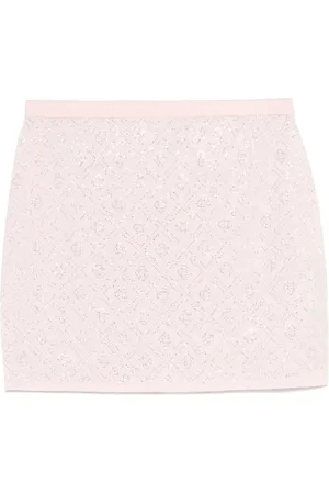 Casablanca Crystal-monogram mini skirt