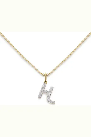 Monica Vinader 14kt yellow H diamond necklace