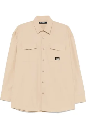 Karl Lagerfeld Logo-plaque shirt