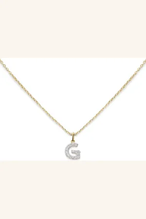 Monica Vinader 14kt yellow Q diamond necklace