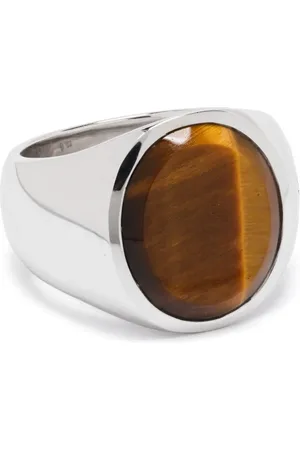 TOM WOOD Sterling tiger eye ring