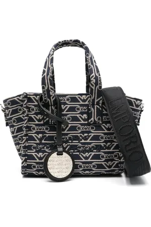 Emporio Armani Monogram-jacquard tote bag