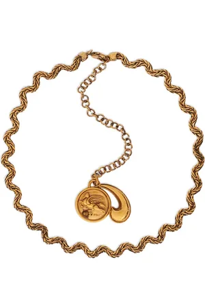 Etro Logo-charm chain necklace