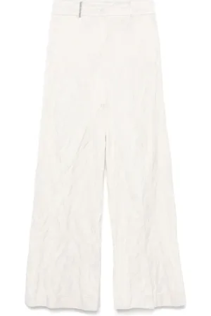 PESERICO SIGN Crushed satin trousers