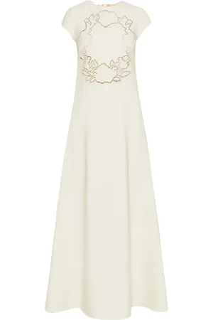 Oscar de la Renta Rose-motif cut-out maxi dress