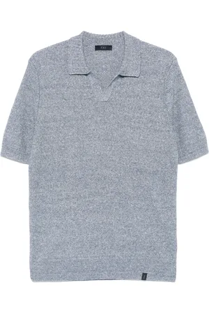 FAY Marl-knit polo shirt