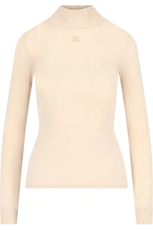 Courrèges Logo-patch roll-neck top