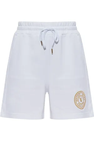 VERSACE Logo-embroidered shorts