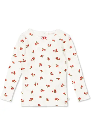 Konges Sløjd Floral-embroidered top