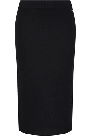 Armani Exchange Logo-jacquard midi skirt