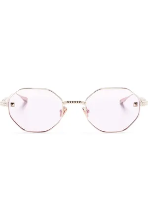 VALENTINO GARAVANI Rockstud geometric-frame sunglasses