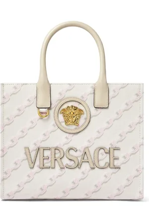 VERSACE Small Chain Stripes La Medusa tote bag