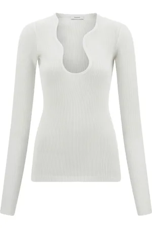 Salvatore Ferragamo Rippled-neckline sweater