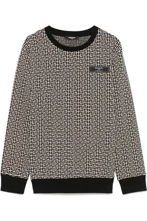 Balmain Monogram-jacquard sweatshirt
