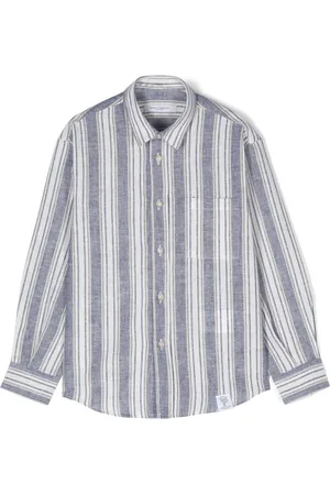 Paolo Pecora Logo-patch striped shirt