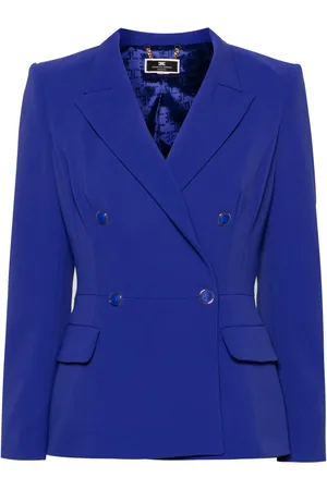 Elisabetta Franchi Double-breasted peplum blazer