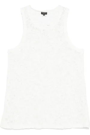 Comme des Garçons Floral-lace tank top