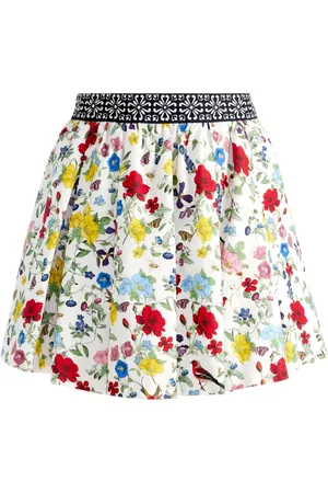 ALICE+OLIVIA Haven embroidered-waistband mini skirt