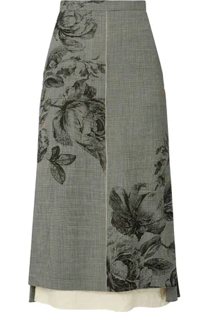 Erdem Floral-print midi skirt