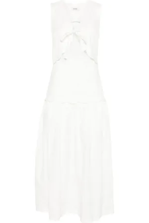 Sandro Scallop-edge maxi dress
