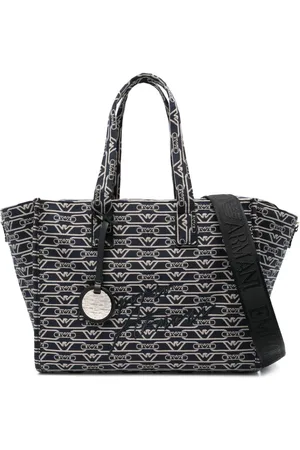 Emporio Armani Monogram-jacquard tote bag