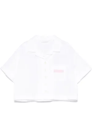 Palm Angels Bear-angel cropped shirt