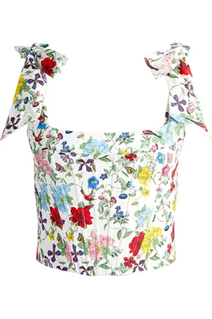ALICE+OLIVIA Clara bow-strap top